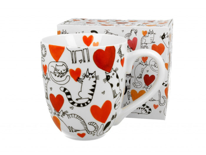 DUO - Hrnček 1000ml XXL Cat’s World HEARTS